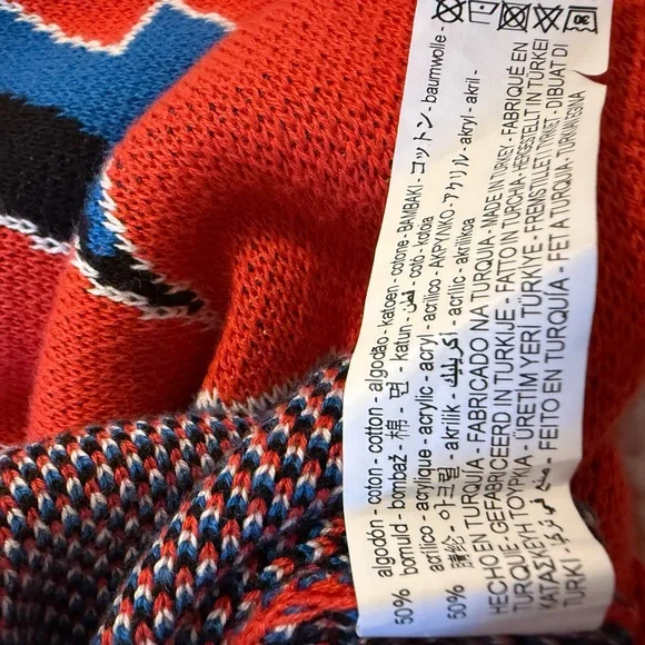 ⚡️ ZARA Red Lightning Bolt Graphic Knit Sweater M - Picture 4 of 8